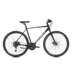 Велосипед Sprint Croxer Plus Man Rigid 28 3x9 скорости, черен гланц/бял
