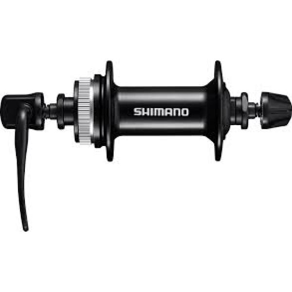 Спирачен диск SHIMANO предна главина, HB-MT200, CENTER LOCK DISC 32H, QR:133 мм, OLD:100 мм, без ротор MOUNT капачка, без заключващ пръстен, черен, bulk