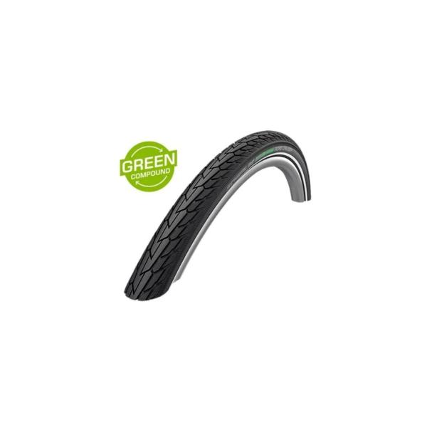 Външна гума Schwalbe {VN}, шосе CRUISER, WIRED 700x40 (42-622) B/B-SK+RT HS484 зелен 50EPI, черен