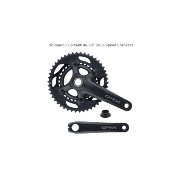 Курбел SHIMANO [ предна CHAINWHEEL, FC-RX600, GRX, за задна 11-скорости, 2-PCS FC, 170 мм, 46-30T сBB PARTS(BSA)