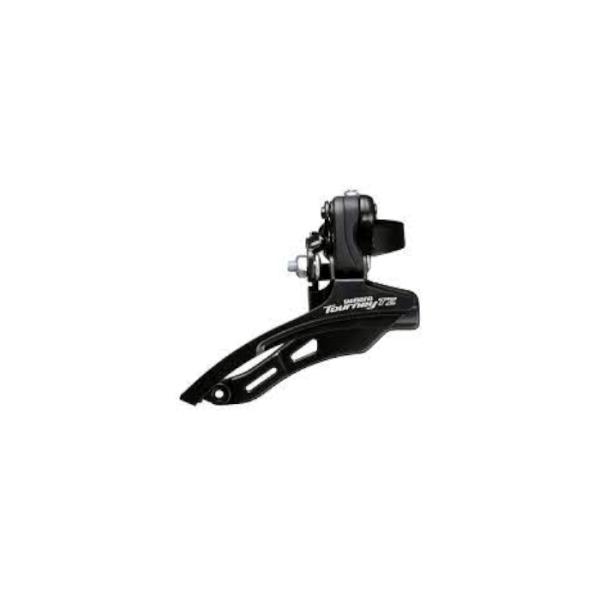 Преден дерайльор SHIMANO FD-TZ500-DS6, за 3(FRICTION)X7/6, DOWN-SWING, TOP-PULL, 28.6 мм BAND, CS-ANGLE:66-69
