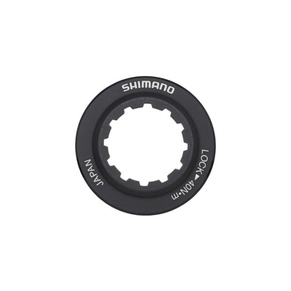 Спирачен диск SHIMANO Ротор за дискова спирачка Дискова спирачка SHIMANO, вътрешен тип заключващ пръстен черен, за 9/12 мм AXLE