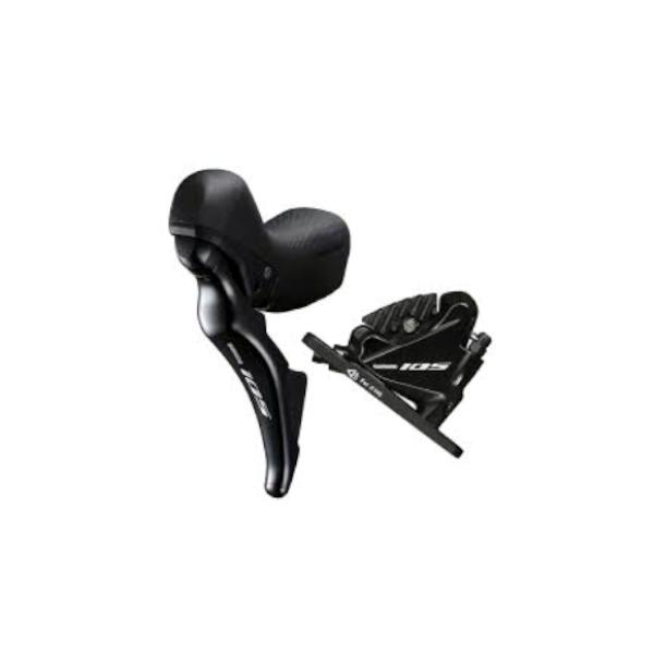 Хидравлична спирачка SHIMANO Лява команда SHIMANO 105 ST-R7025(L), комплект с хидравлична спирачка BR-R7070(F], 1000 мм маркуч
