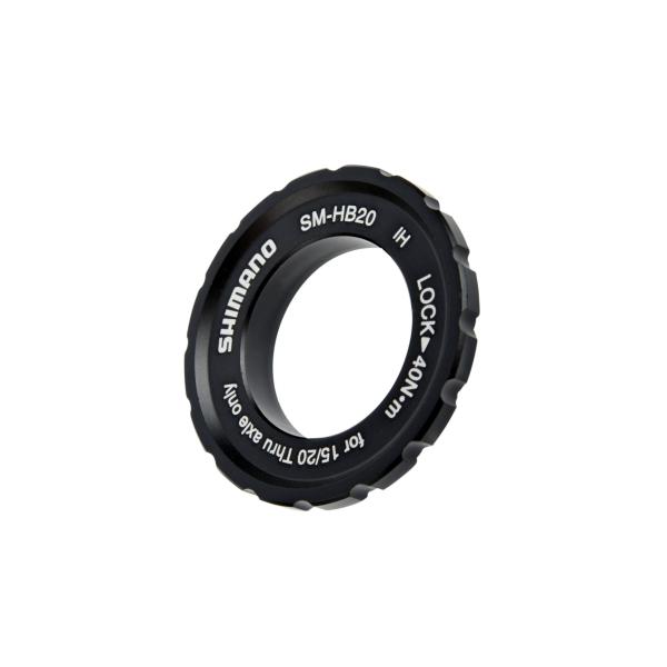 Спирачен диск SHIMANO Спирачки SHIMANO, EXTERNAL TYPE заключващ пръстен, SM-HB20, за 12/15/20 THRU AXLE