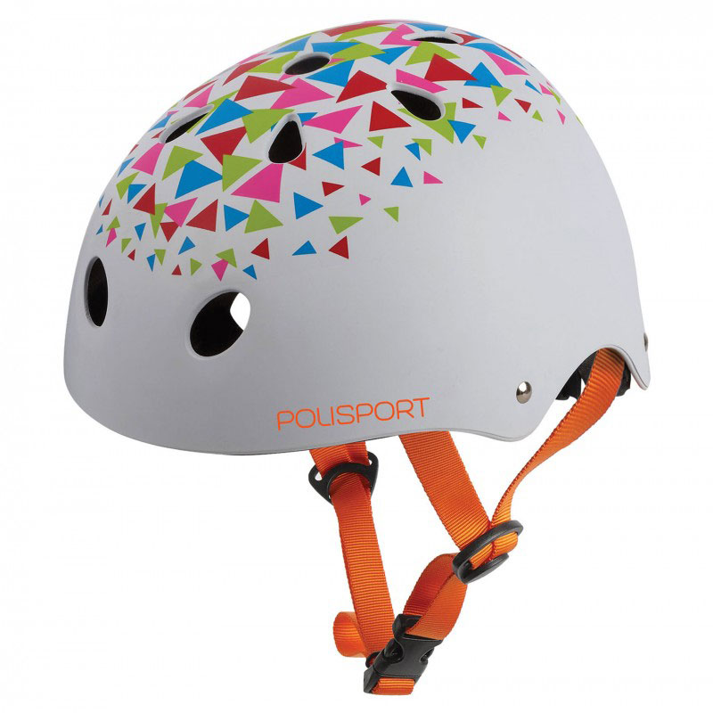Детска каска Polisport Junior Urban Radical Triangles White