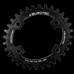 Плоча за курбел BURGTEC овална 96/64mm PCD thick thin 30T