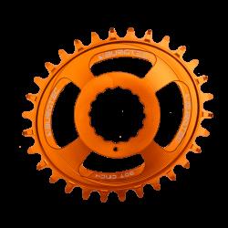 Плоча за курбел BURGTEC овална Cinch thick thin Iron Bro оранжев 32T