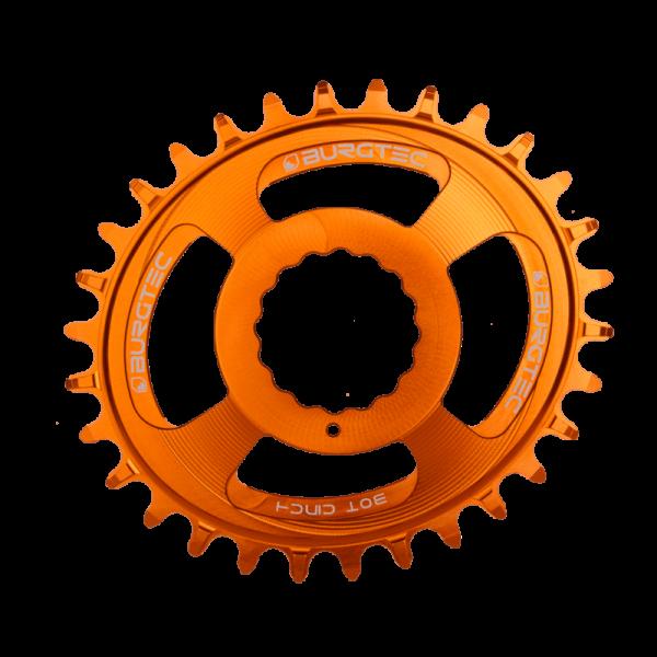 Плоча за курбел BURGTEC овална Cinch thick thin Iron Bro оранжев 32T