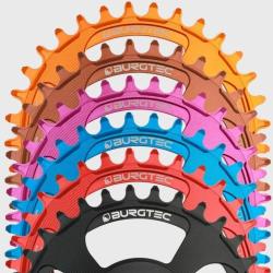 Плоча за курбел BURGTEC овална Cinch thick thin Iron Bro оранжев 32T