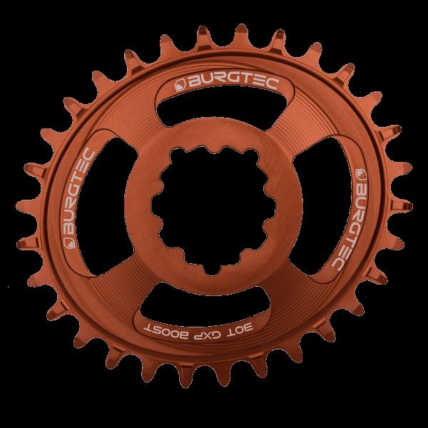 Плоча за курбел BURGTEC овална GXP Boost 3mm Offset thick thin Kash бронзов 30T