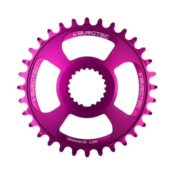Плоча за курбел BURGTEC Shimano Direct Mount thick thin - 28T - лилав Rain
