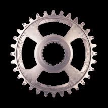 Плоча за курбел BURGTEC Shimano Direct Mount thick thin 28T Rhodium сребрист