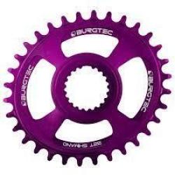 Плоча за курбел BURGTEC овална Shimano Direct Mount thick thin - 32T - лилав Rain