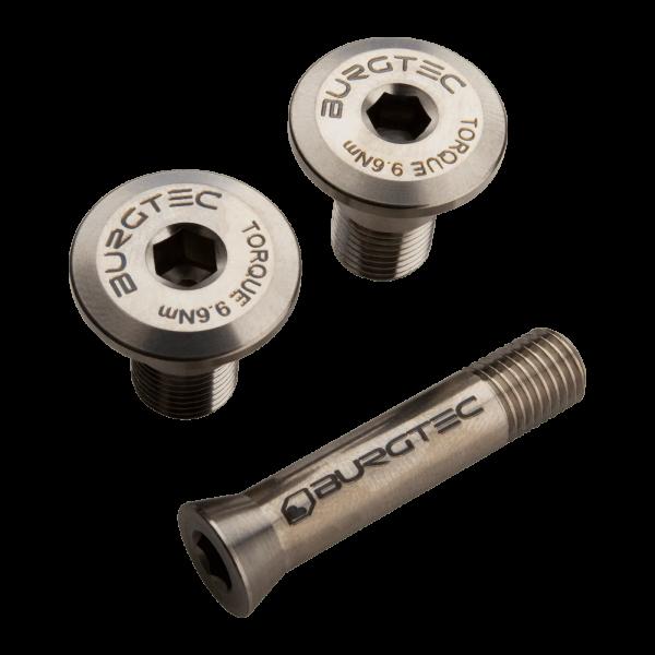 Болтове за амортисьор BURGTEC Evil Titanium Shock Bolts Upper Trunnion + Lower