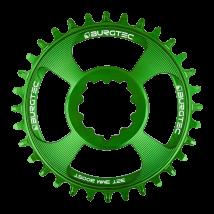 Плоча за курбел BURGTEC Sram Boost 3mm Offset thick thin - 30T - Candy Spruce зелен