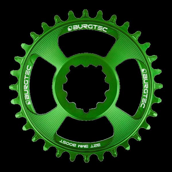 Плоча за курбел BURGTEC Sram Boost 3mm Offset thick thin - 30T - Candy Spruce зелен