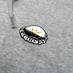 Суичър с качулка Peaty's Pub Wear Homebrew/Heather сив - 2XL