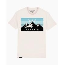 Тениска Peaty's AW24 PubWear - Three Peaks Sunrise/Vintage бял, Размер S