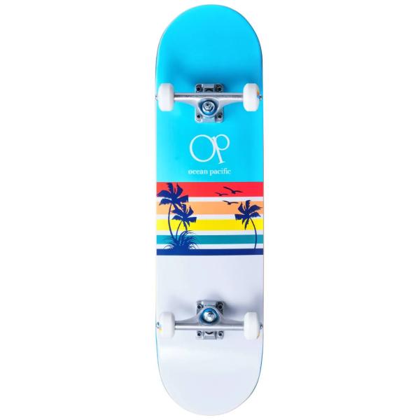 Скейтборд Ocean Pacific Sunset Park/Street син/бял 32 8.25
