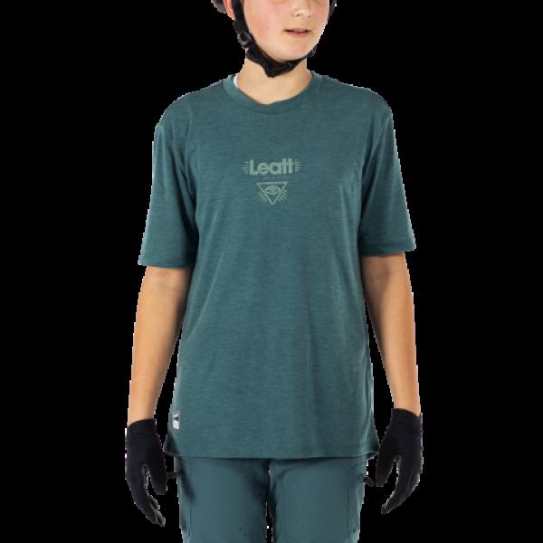 Велосипедно джърси LEATT MTB AllMtn 2.0 детски XL тюркоазен