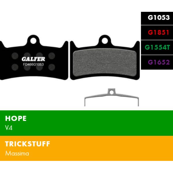 Накладки Galfer велосипед FD466G1053 PERFORMANCE Hope Tech E4