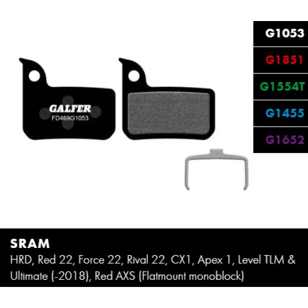 Накладки Galfer велосипед FD469G1053 PERFORMANCE SRAM Code