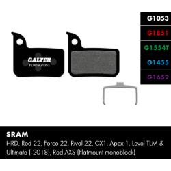 Накладки Galfer велосипед FD469G1455 ROAD SRAM Code