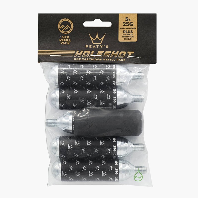CO2 патрони Peaty's Holeshot - 25g (пакет от 5) MTB