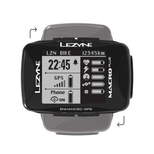 GPS компютър Lezyne Macro Plus – черен