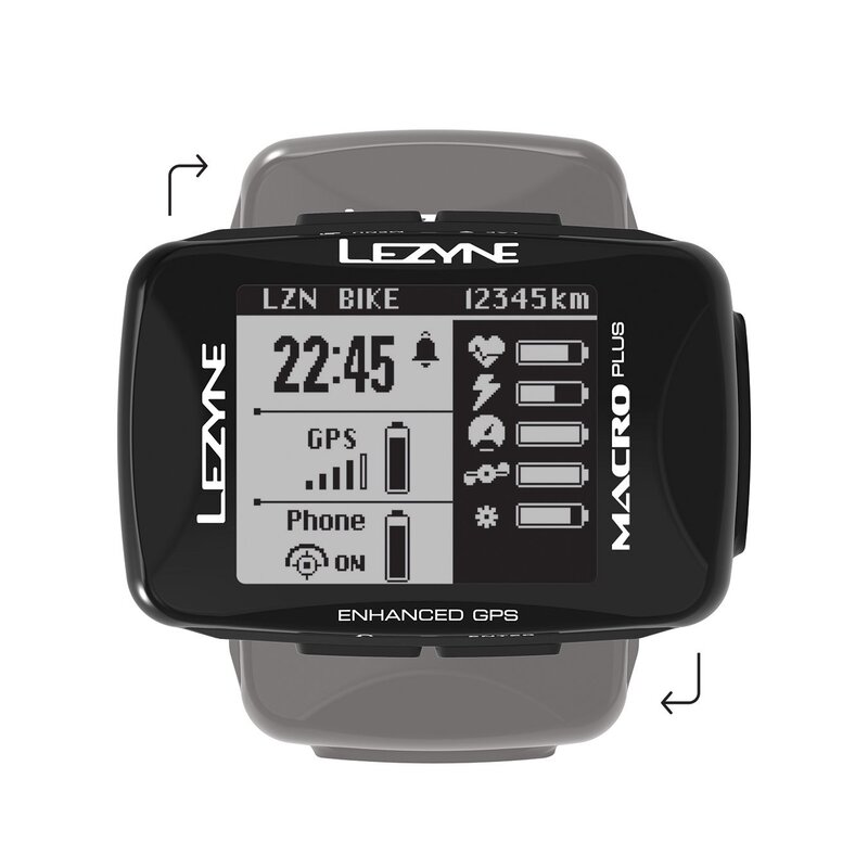 GPS компютър Lezyne Macro Plus – черен