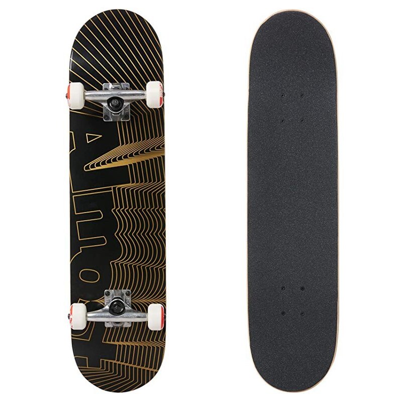 Скейтборд ALMOST Unknown Pleasures FP (черно/златисто)