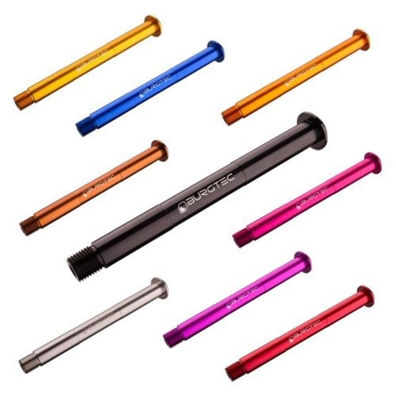 Предна проходна ос BURGTEC Fox 15x110mm Boost – Iron Bro Orange (2021+)