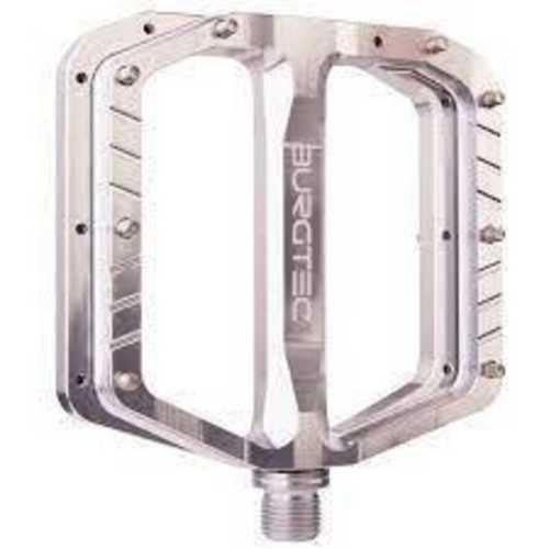 Педали за велосипед BURGTEC Penthouse Flat MK5 Rhodium Silver