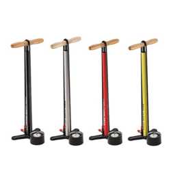 Помпа за велосипед Lezyne Steel Floor Drive 3.5 (жълта)