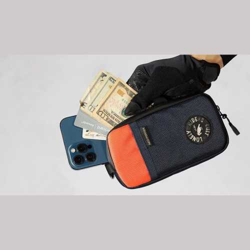 Водоустойчив калъф за телефон Ulac TOURING NAVY-ORANGE