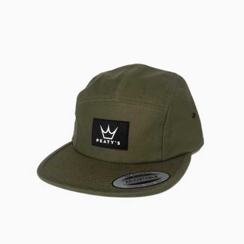Шапка Peaty's Pub Wear 5 Panel – Logo / маслиненозелена