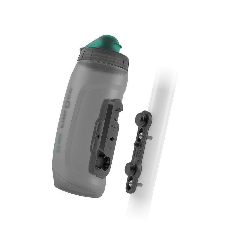 Бутилка за вода FIDLOCK Twist Bottle 590 Антибактериална + Bike Base (димно сива)