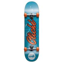 Комфортен скейтборд CLICHE 8 OLD LOGO FP COMPLETE (син/оранжев)