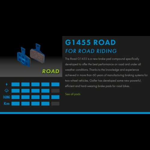 Спирачни накладки GALFER BIKE FD496G1455 ROAD (SHIMANO съвместими)