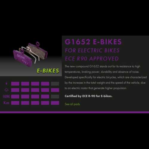 Спирачни накладки GALFER BIKE FD459G1652 E-BIKE