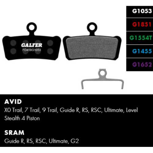 Спирачни накладки GALFER BIKE FD459G1652 E-BIKE