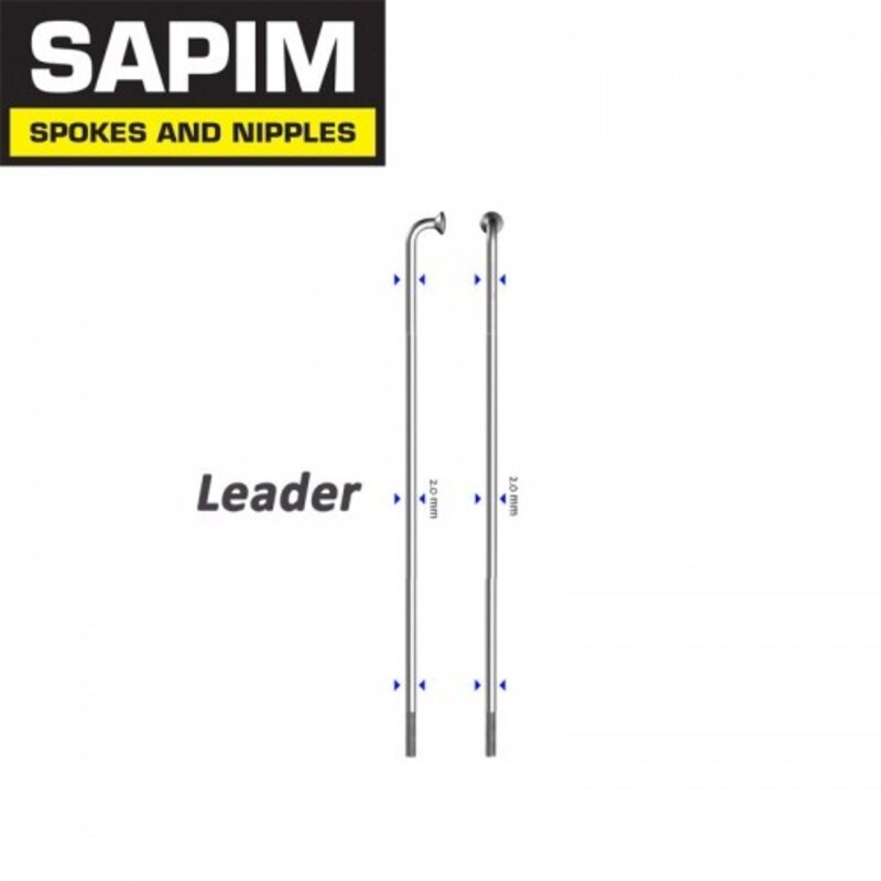 Спици SAPIM Leader 258mm J-Bend (черни, без нипли)