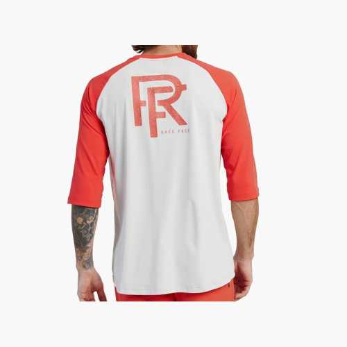 Тениска Race Face Commit – 3/4 ръкав, коралова, размер L