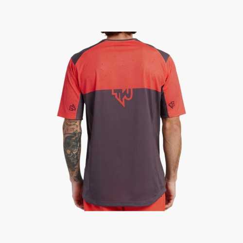 Тениска Race Face Indy – къс ръкав, коралова, размер L