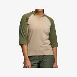 Тениска Race Face Traverse – 3/4 ръкав, DRI-RELEASE, пясъчна, размер S