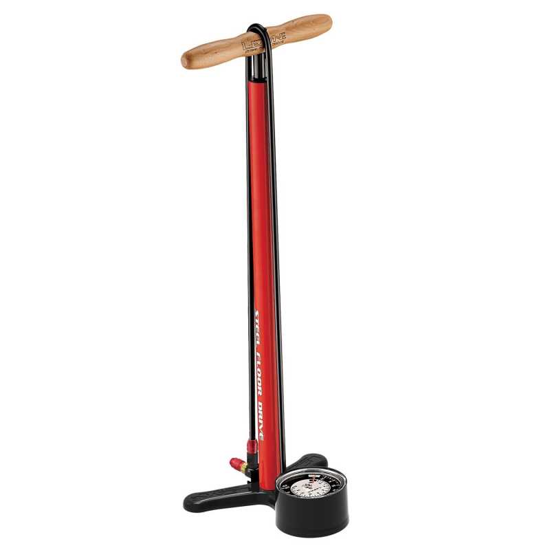 Помпа Lezyne Steel floor drive pump red