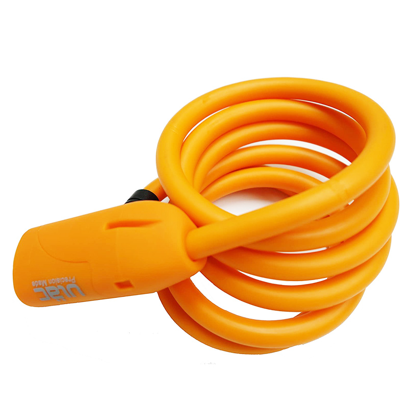 Велоключалка спирала ULAC Bauhaus 10mm Orange с Димпъл ключ