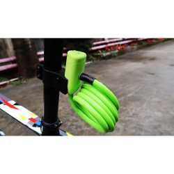 Велоключалка с кабел спирала Ulac Bauhaus Lime