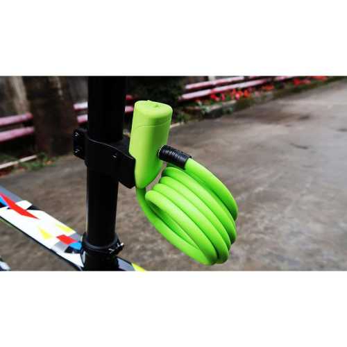 Велоключалка с кабел спирала Ulac Bauhaus Lime