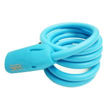 Велоключалка спирала ULAC Bauhaus 10mm Sky Blue с Димпъл ключ